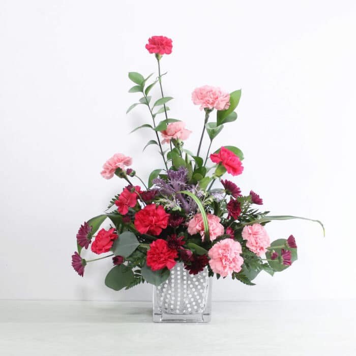 flower arrangement with white background